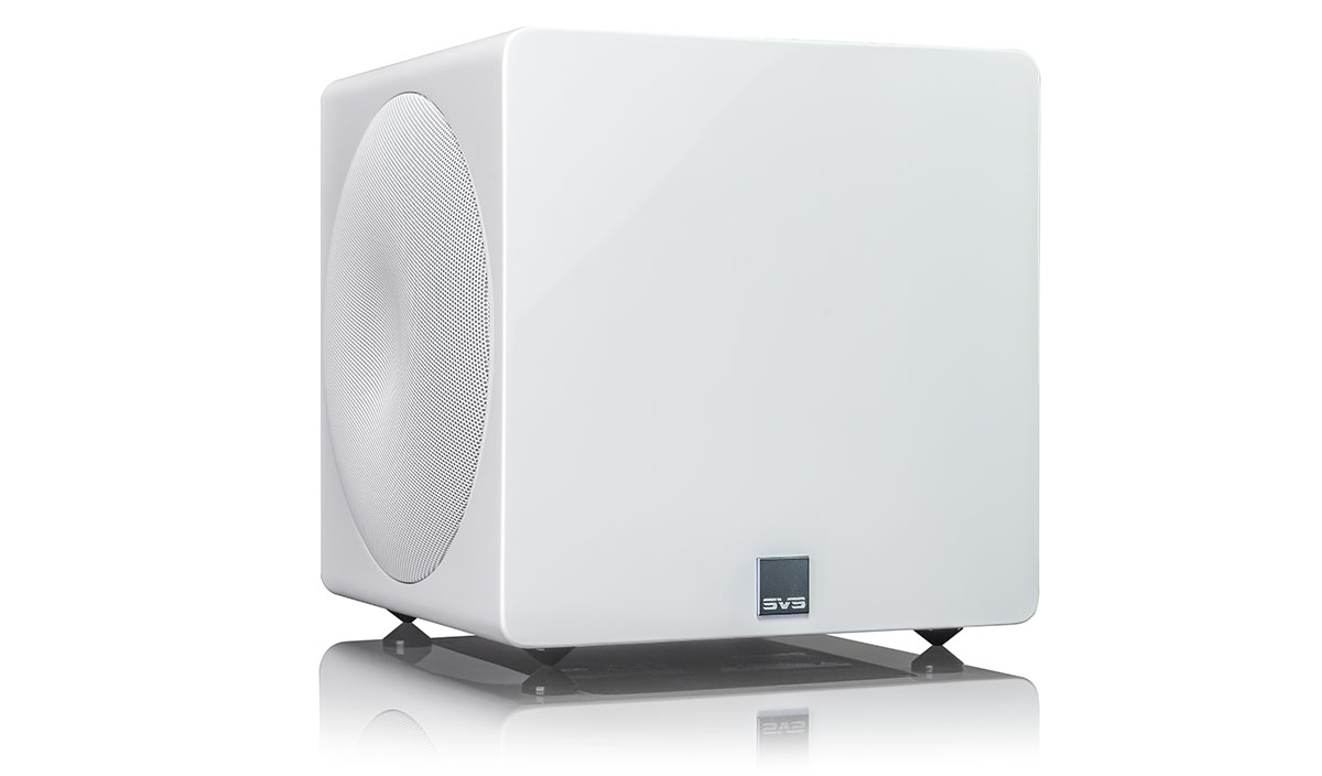 SVS 3000 Micro Subwoofer in white, front view